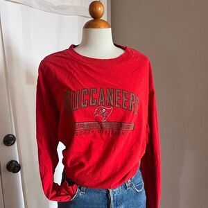 Red Buccaneers Long Sleeve Cotton Shirt